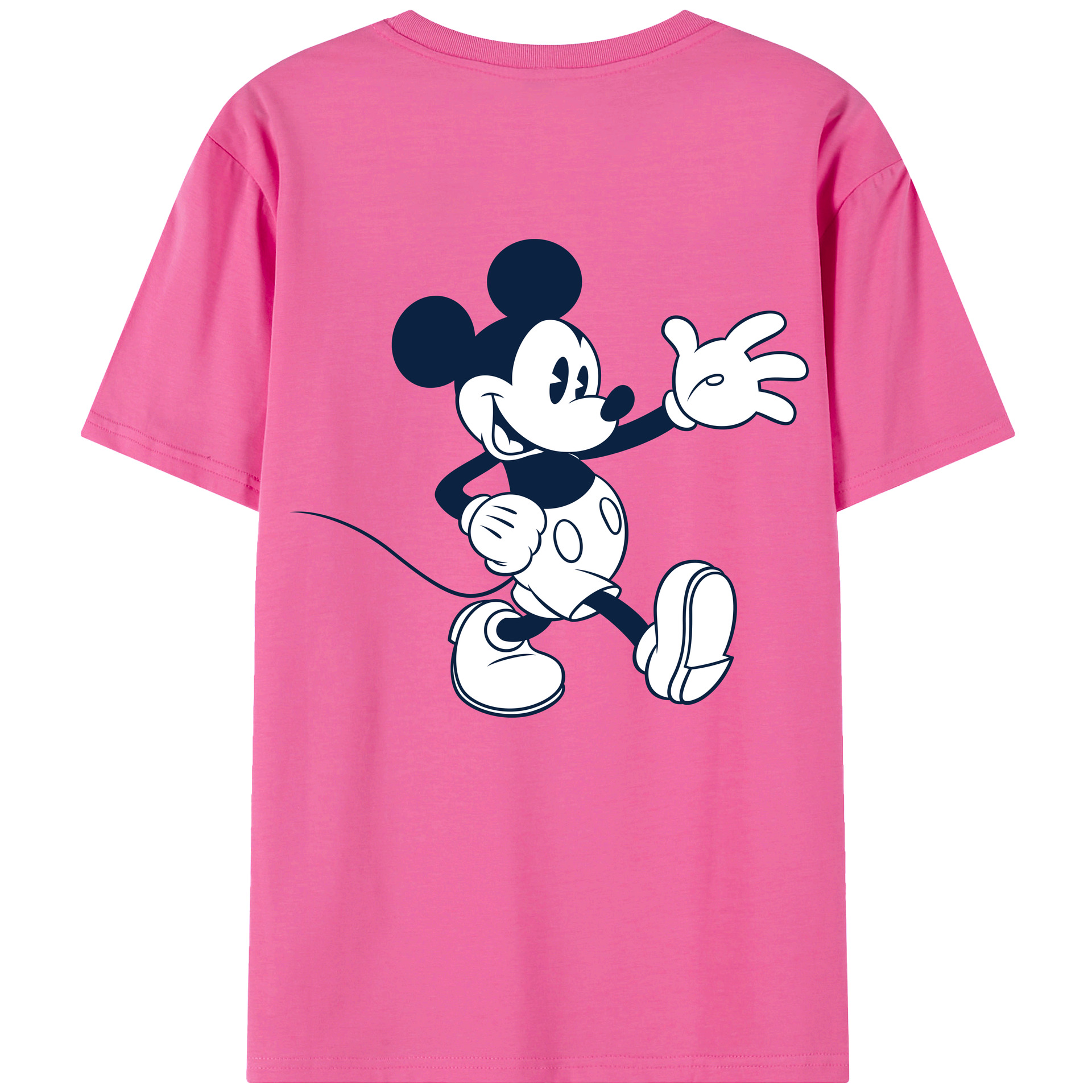 （画像用） ミッキーマウス Mickey Mouse レディース半袖Tシャツ(バックプリント)